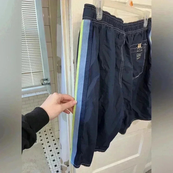 Tommy Hilfiger vintage navy blue long inseam board‎ short swim trunks - Picture 5 of 9